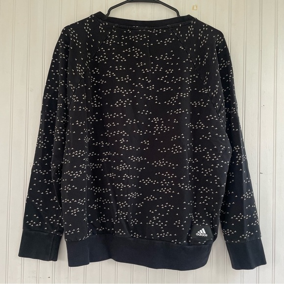 Adidas Women's Black White Winners Badge of Sport Crew Sweatshirt Size Small - Picture 3 of 8